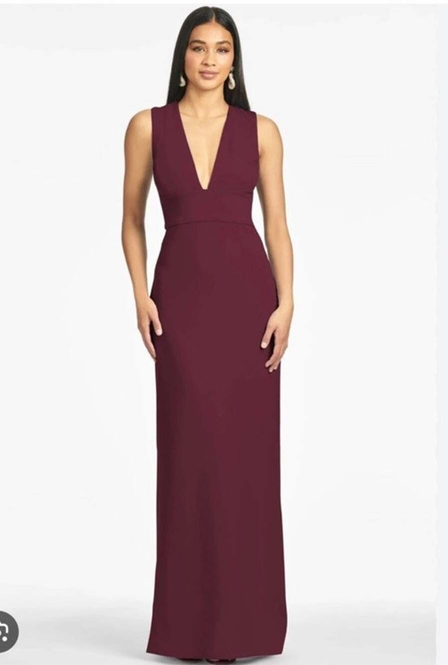 Sachin & Babi Loretta Dress Deep Wine Formal Wedding Prom Cocktail Size 12 NEW